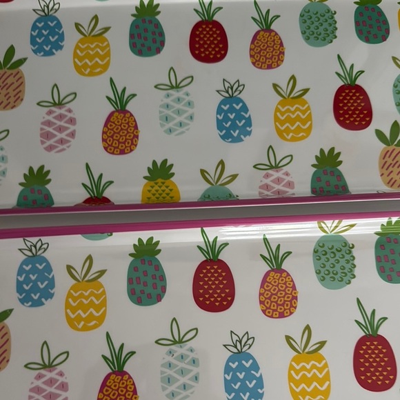 Colorful Pineapple Tropical Decorative Trays (2) - Picture 2 of 4